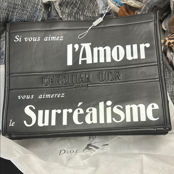 Dior Black and White Surrealism Messenger Bag